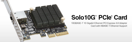 Sonnet Solo 10G BASE-T Gigabit Ethernet PCI Express 3.0 Adapter Card with NBASE-T Ethernet Support Sonnet Solo 10G BASE-T Gigabit Ethernet PCI Express 3.0 Adapter Card with NBASE-T Ethernet Support